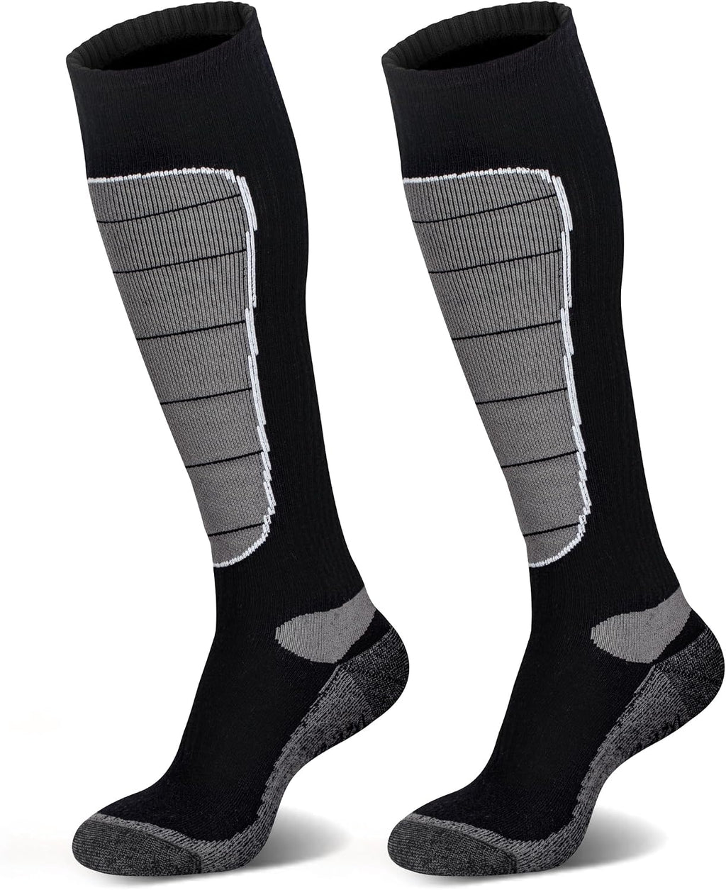Hylaea Unisex Knee High Merino Wool Ski Snowboard Socks, Cushioning & Warm