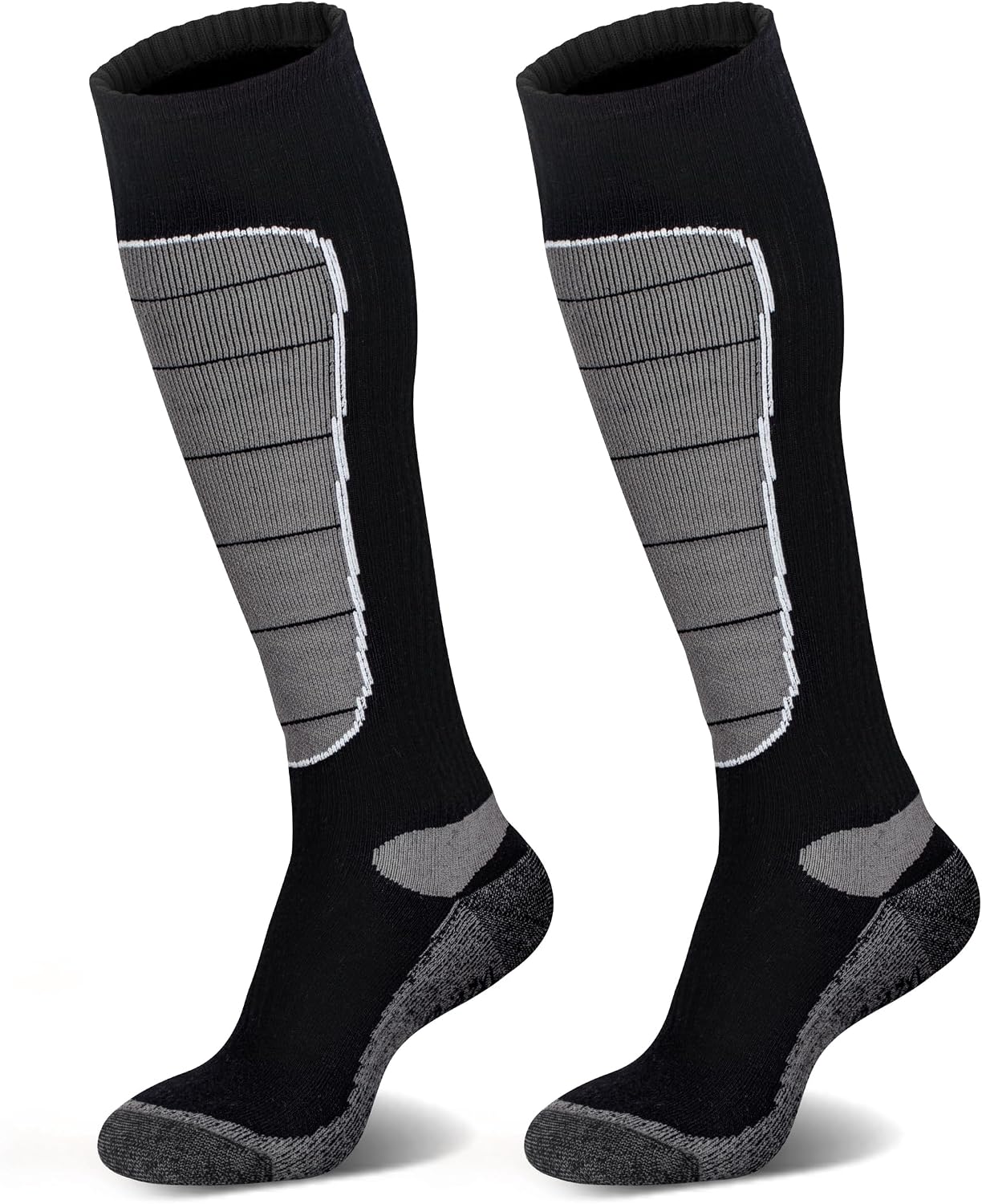 Hylaea Unisex Knee High Merino Wool Ski Snowboard Socks, Cushioning & Warm