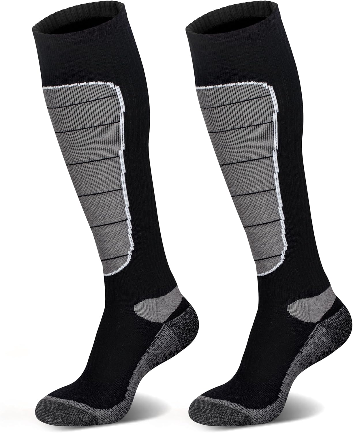 Hylaea Unisex Knee High Merino Wool Ski Snowboard Socks, Cushioning & Warm