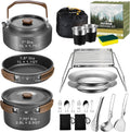 18Pcs Camping Cookware Cooking Set, Joyfair Camp Mess Kit with Utensils