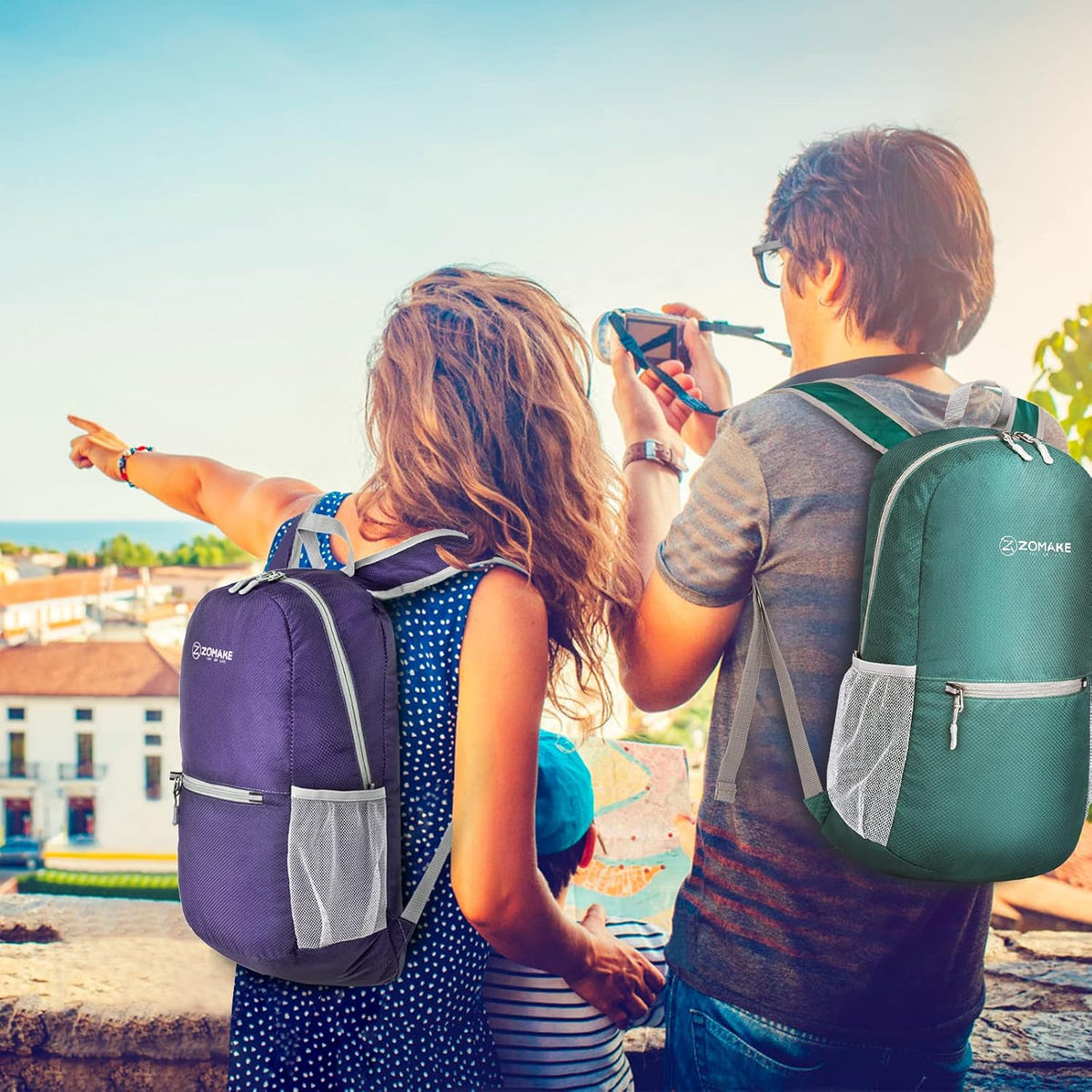 ZOMAKE Lightweight Packable Backpack, Foldable Small Travel Day Pack