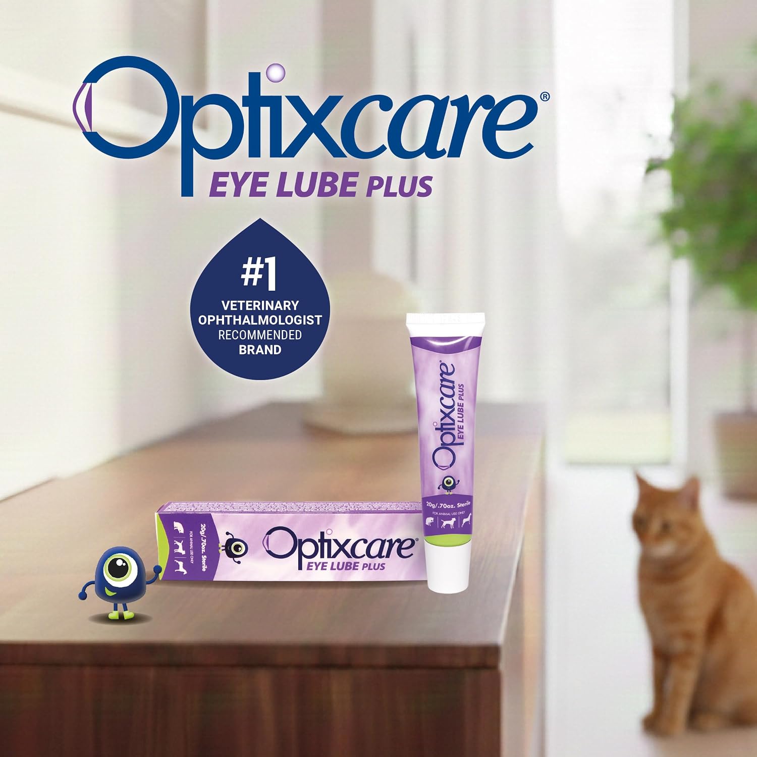 Optixcare Eye Lube Plus with Hyaluron - 20g for Dogs Cats Horses