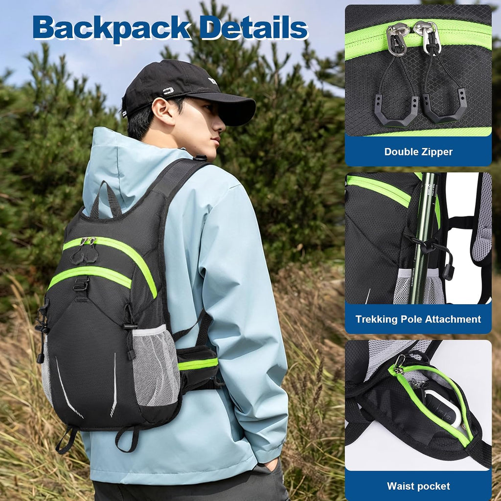 10L Small Hiking Backpack for Men Women, Lightweight Hiking Daypack