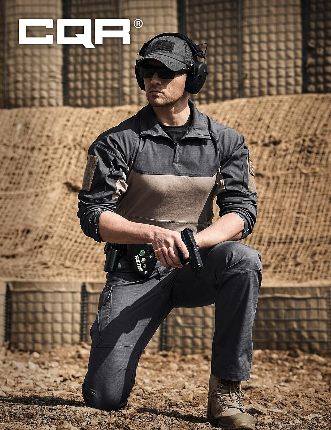 CQR Men's Tactical Pants, Water Resistant Ripstop Cargo Pants, Lightweight EDC Work Hiking Pants, Outdoor Apparel