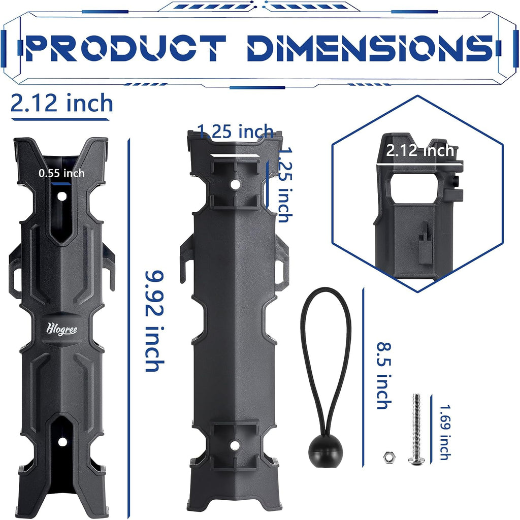 HLOGREE 4PCS Rod Holder for Boat,Wall Mounted Boat Rod Holders for Fishing