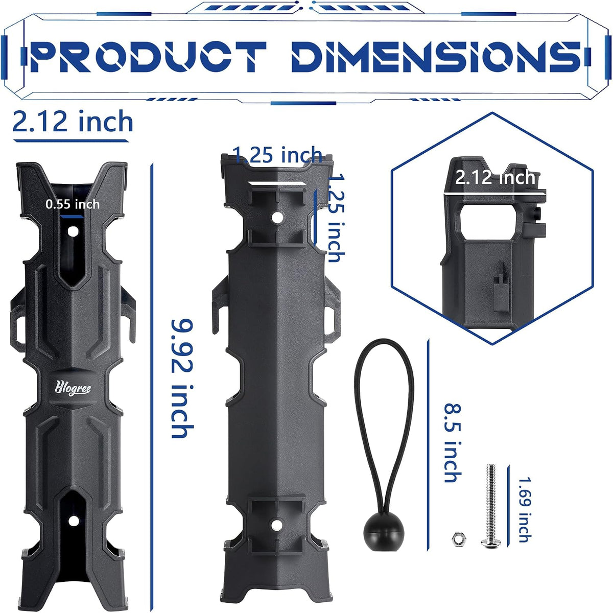 HLOGREE 4PCS Rod Holder for Boat,Wall Mounted Boat Rod Holders for Fishing