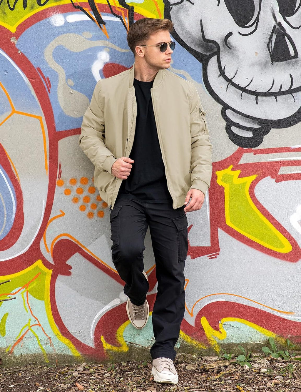 TBMPOY Men's Winter Bomber Jacket Fall Casual Windbreaker Softshell Jackets