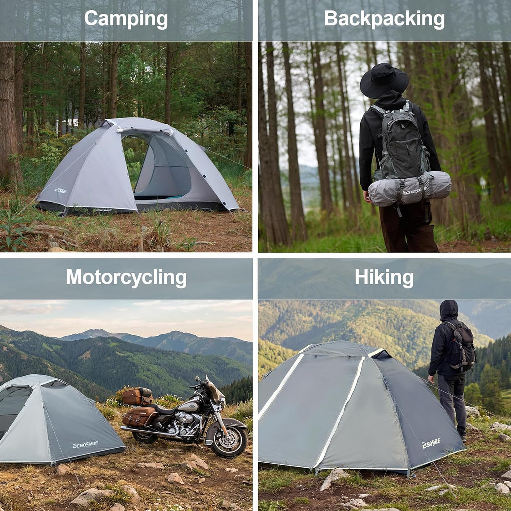 EchoSmile Lightweight Backpacking 2 Person Tent Waterproof Camping Tent