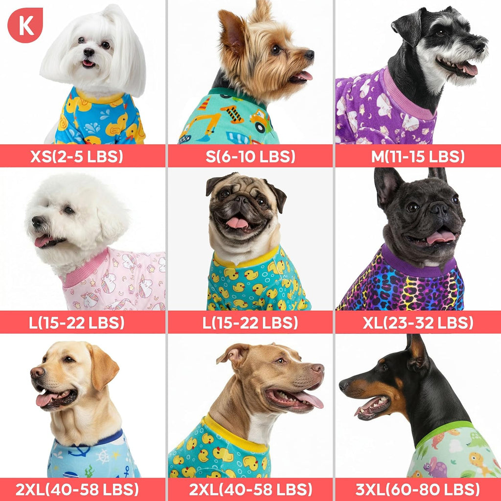 KYEESE Velvet Dog Pajamas for Small Dogs Soft Onesie Shirt, Rubber Duck