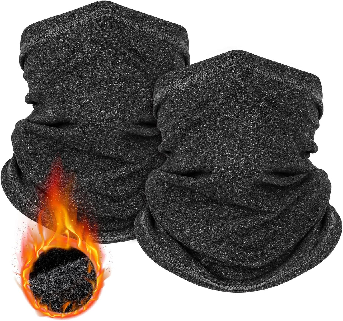 LUOLIIL VOE 2 Pack Winter Neck Gaiter Warmer for Men&Women,Windproof Face Cover Fleece Face Mask Scarf for Cold Weather Sport