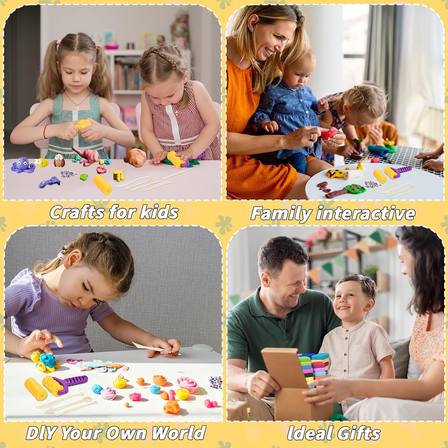 169 Pcs Air Dry Clay 120 Colors Modeling Model Magic Clay for DIY Molding Starter Kit with Sculpting Tools,Ultra Light Soft Non-Toxic Arts & Crafts Gift for Boys Girls Birthday Party Favors