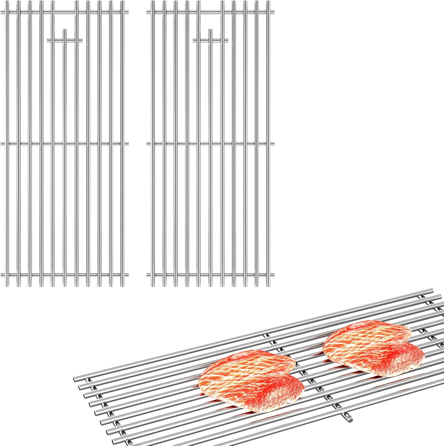 23.1" Wx17 D Grill Grates,Stainless Steel Charbroil Grill Replacement Parts,2Pack