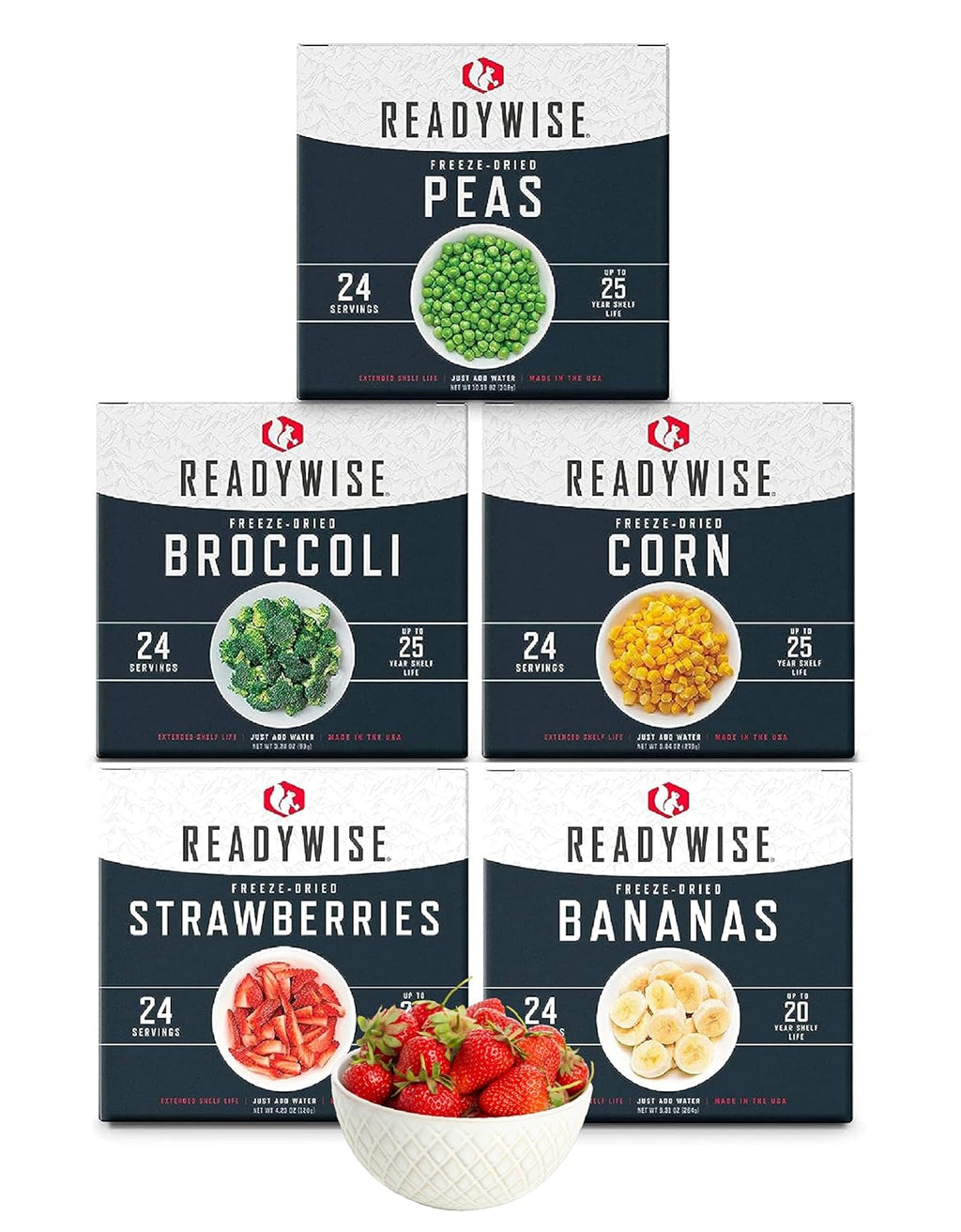 READYWISE Emergency Food Supply Fruits & Vegetables Boxes, 120 Servings