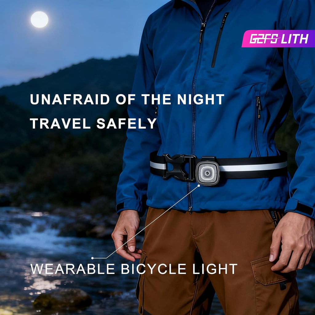 Bicycle Front & Rear Lights, Type-C Rechargeable LED Bike Light Set, IPX6,Waterproof Flashlight for Night Riding, Safety Headlight Taillight, Kids Girls Children's Bicycle Accessories