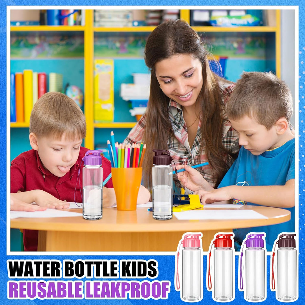 Mifoci 20 Pcs Plastic Water Bottles Bulk 17 oz, Vibrant Color