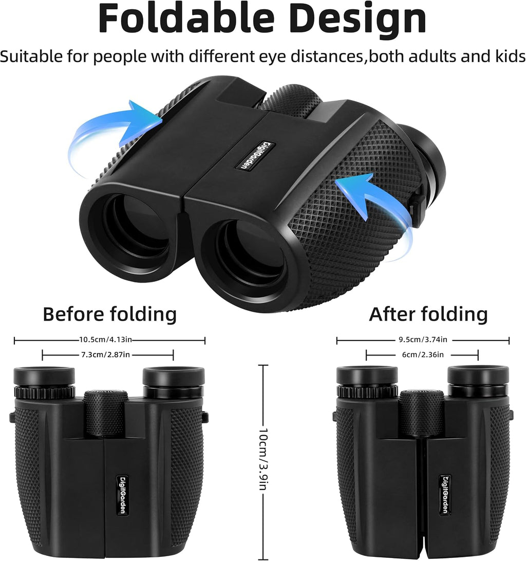 Binoculars for Adults and Kids, 12x25 Compact Binoculars for Bird Watching