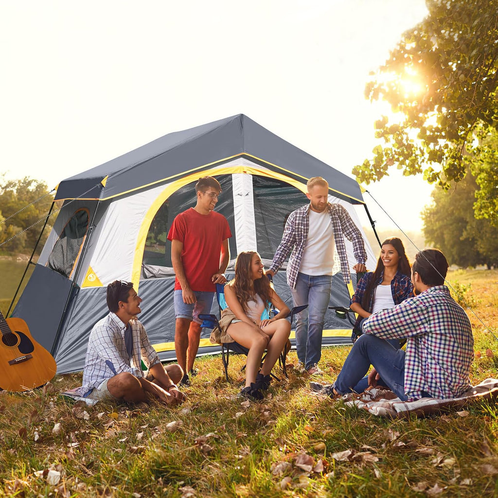 HIKERGARDEN 6-8 Person Tent for Camping Family Outdoor Cabin Tent