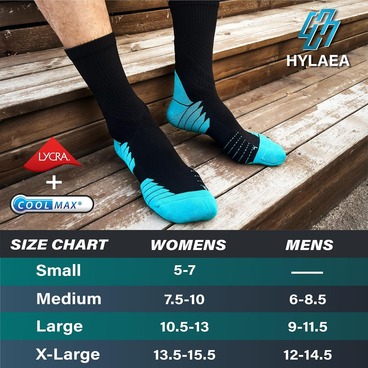Hylaea Unisex Crew Socks for Running Athletic, Comperssion & No Blisters