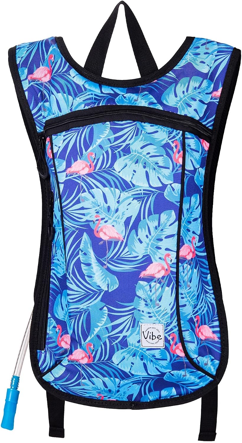 Vibe Festival Gear Rave Hydration Pack Backpack with 2L Water Bladder for Women Men – Festival Hydropack, Hydro Pack, Leak Proof, Lightweight – Teens, Party, Hiking, Running, Outdoor Sports