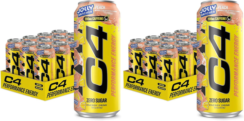 C4 Performance Energy Drink with Zero Sugar, 200mg Caffeine, 16 Fl Oz 12pk