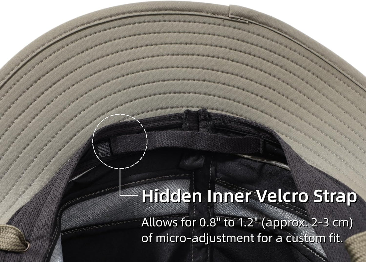 Connectyle Wide Brim Sun Hat for Men Women UPF 50+ Outdoor Cowboy Hat UV Protection Bucket Hat for Fishing Hiking Travel