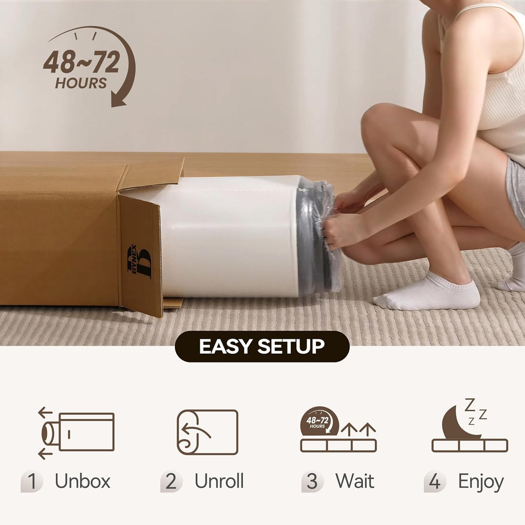 Foldable Mattress Queen – 6 Inch Tri Fold Memory Foam Folding Bed with Washable Cover, Non-Slip Bottom, Portable Floor Mattress for RV, Guest Room, Camping, No Fiberglass Fireproof Core, 78"x58"x6"