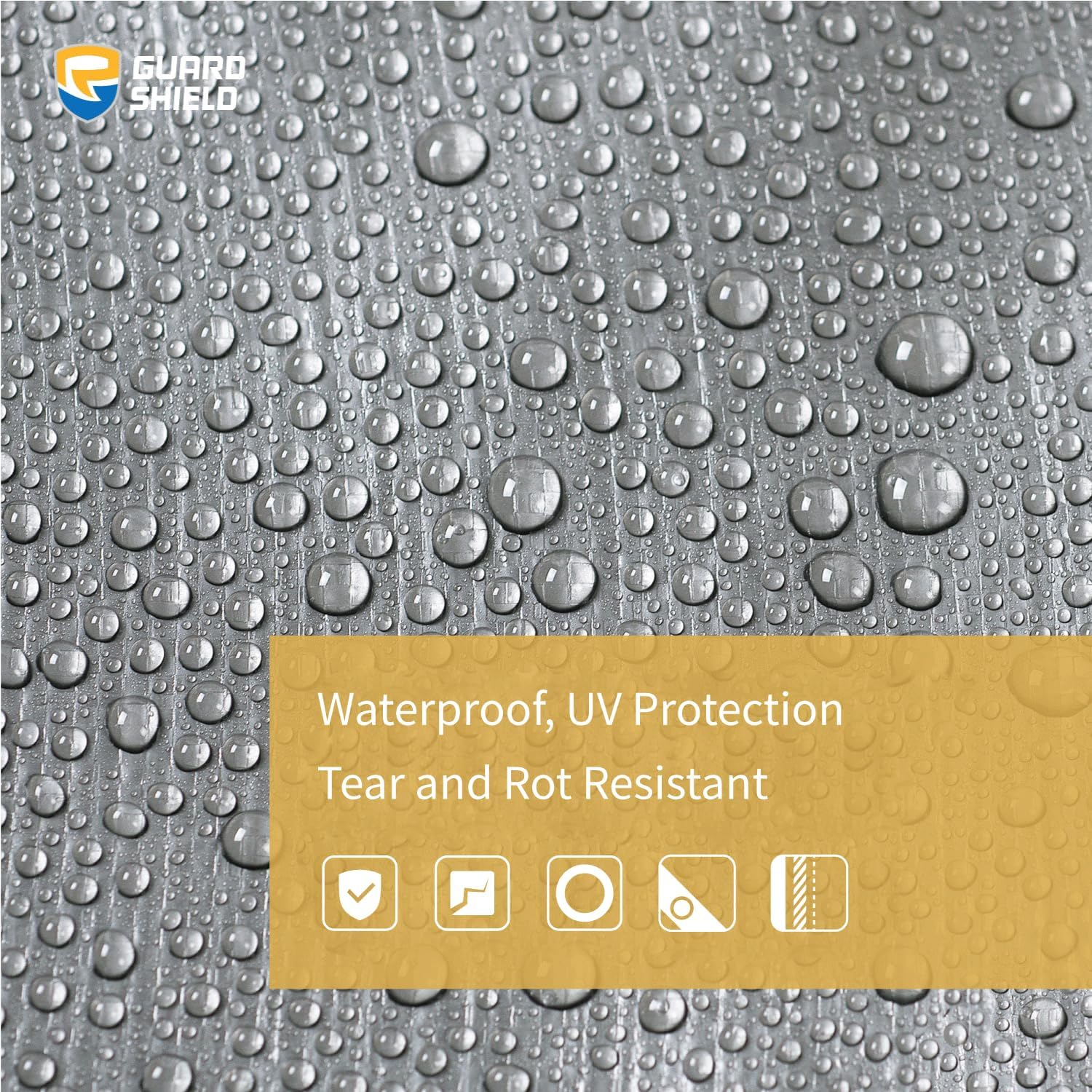 GUARD SHIELD Heavy Duty Tarp 10x20 Feet Silver/Black Multi Purpose Thick Waterproof Poly Tarp Cover 10mil