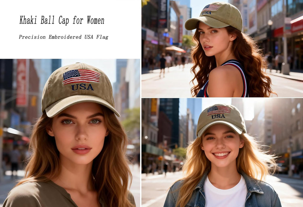 Washed American Flag Baseball Cap Adjustable Sun Dad Gift Hats for Unisex