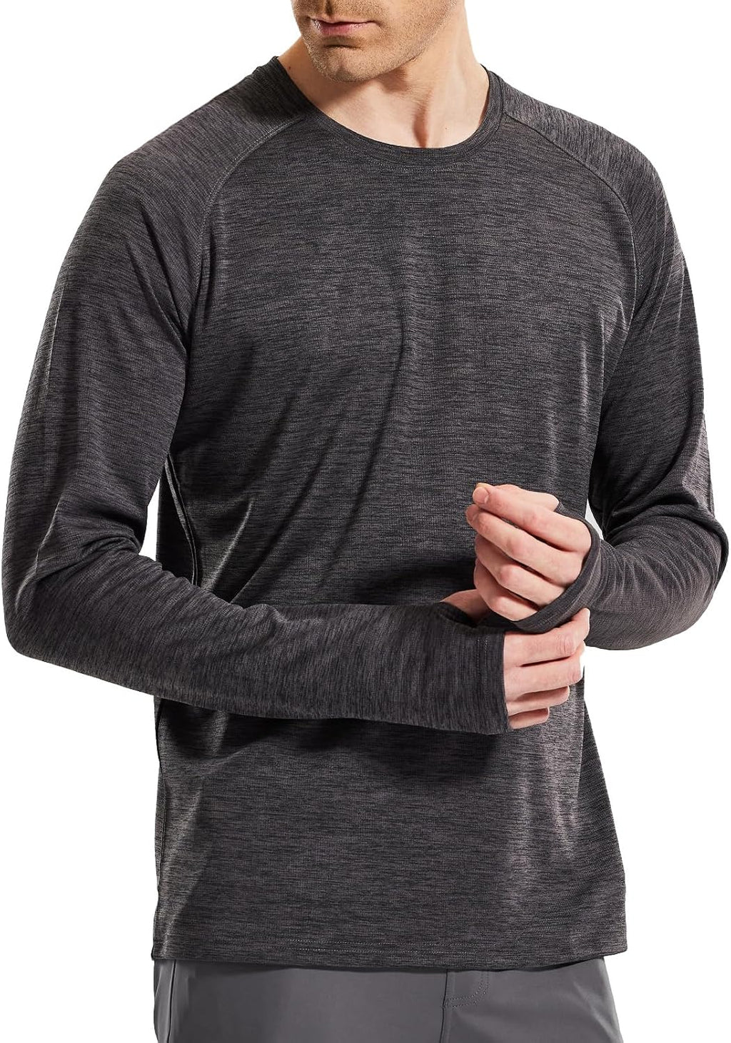 MIER Men's UPF 50+ Rash Guard Long Sleeve Shirts Dry Fit Fishing Running