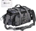 Sougayilang Fishing Tackle Bags with 3600 Tackle Tray - Fishing Tackle Storage Bags for Saltwater or Freshwater Fishing Gear - Padded Shoulder Strap - Tackle Box Bag Fishing Bag(Grey)