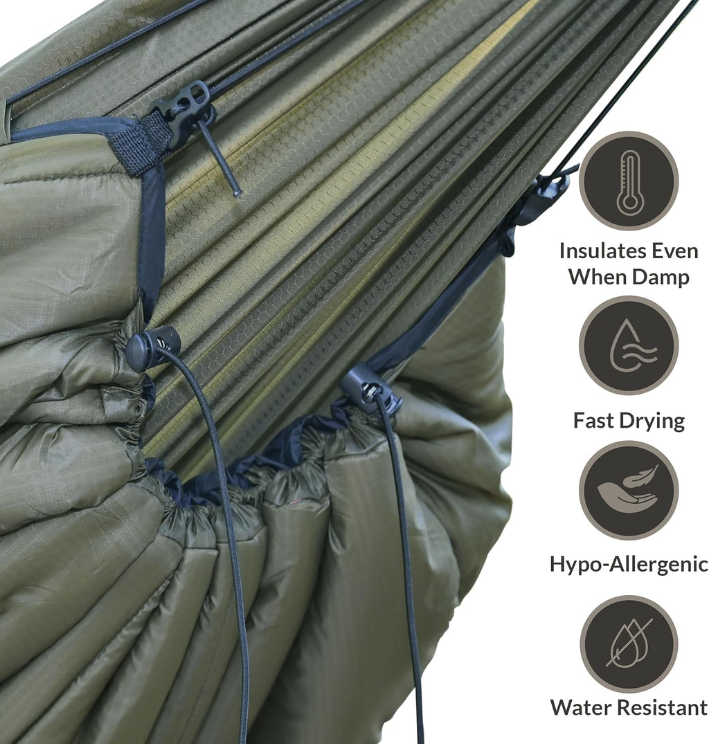 onewind Camping Hammock Underquilt, 3 Season Hammock Insulation, OD Green