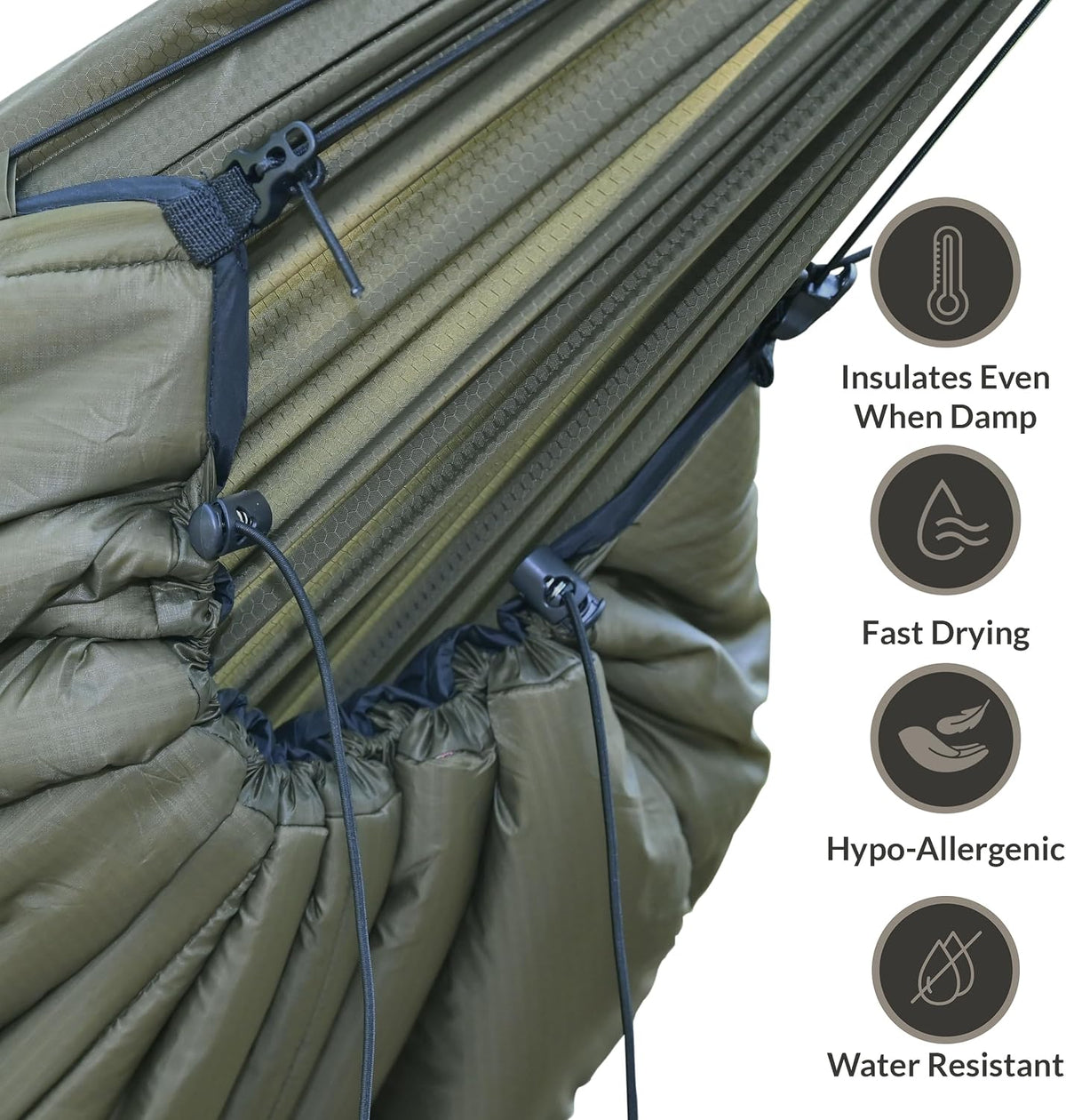 onewind Camping Hammock Underquilt, 3 Season Hammock Insulation, OD Green