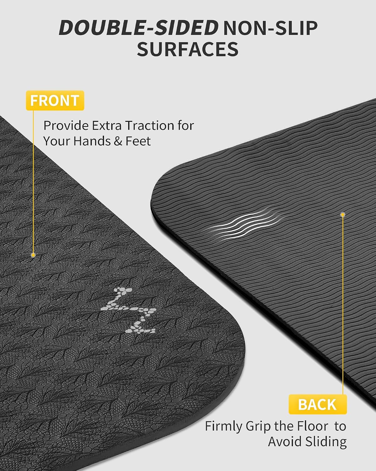 CAMBIVO 72''x48'' Large Yoga Mat, Extra Thick TPE Workout Mat
