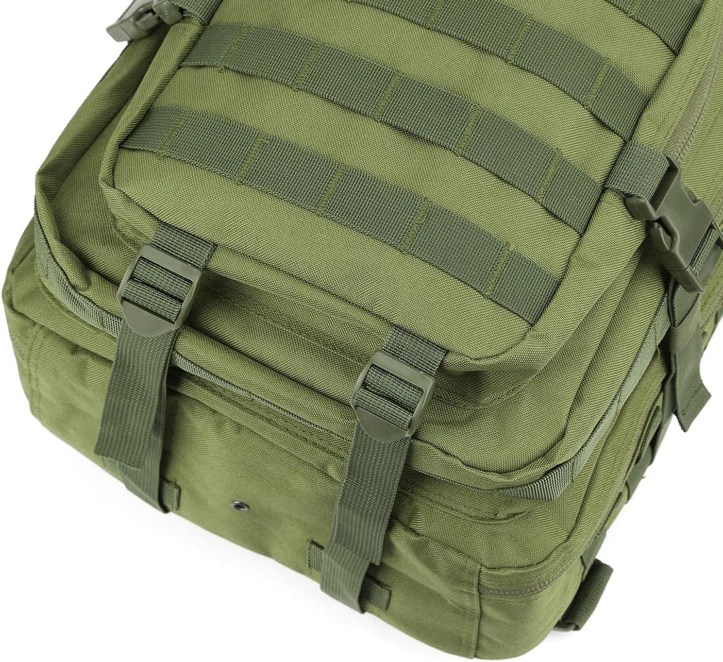 REEBOW GEAR Military Tactical Backpack for Men Large Army 3 Day Assault Pack Molle Hiking Daypack Bag (Green)