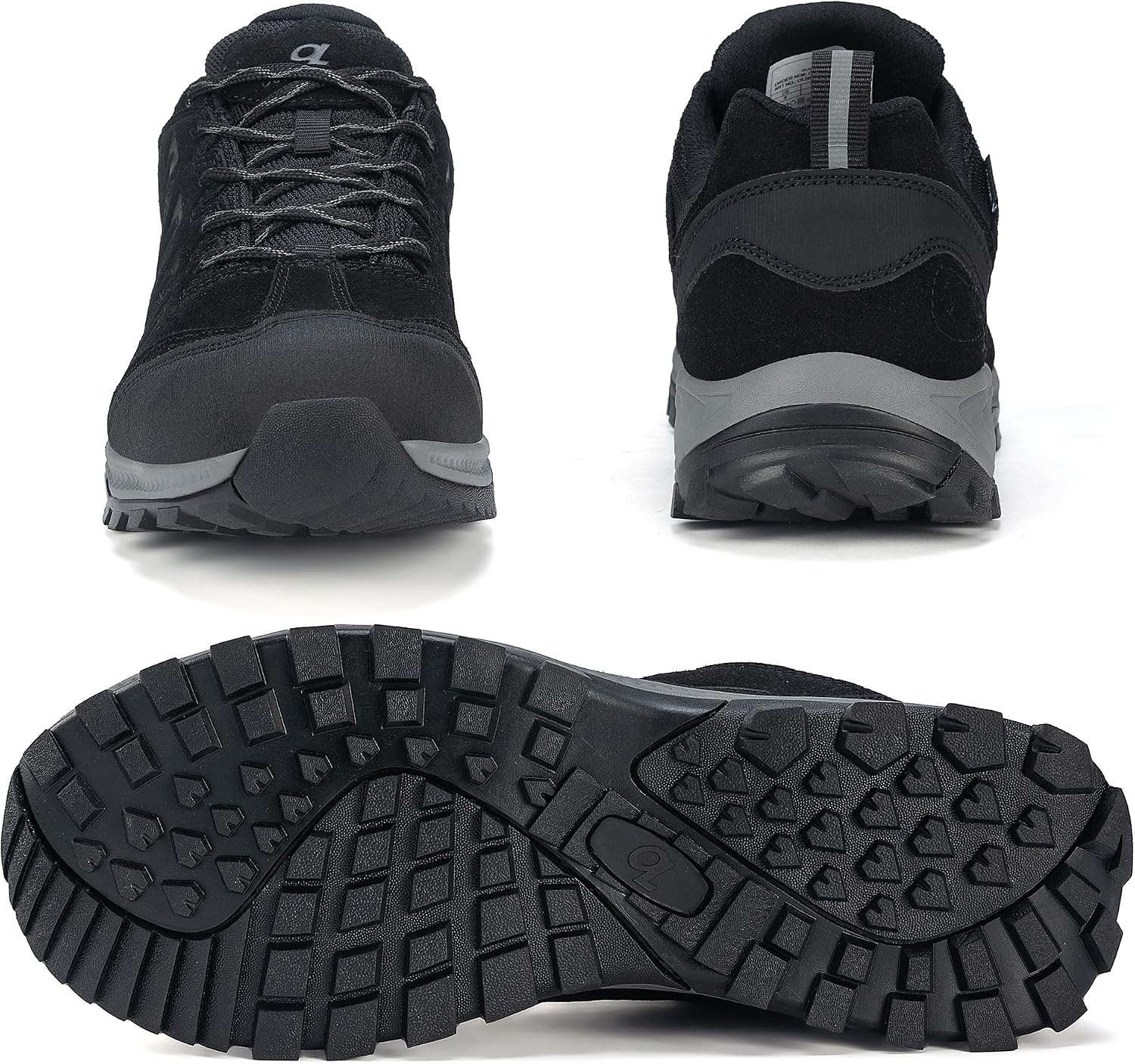 OL OUTJET LEGEND Men's Waterproof Hiking Shoes Leather Comfortable Lightweight Anti-Slip Outdoor Walking Work Sneakers