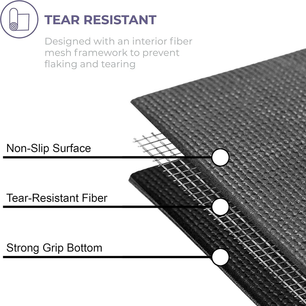 Voyage 5mm Studio Yoga Mats, 10 Pack, 72x24in