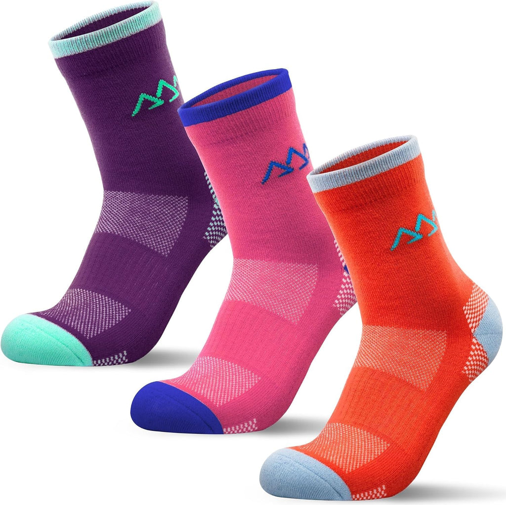 innotree 3 Pairs Merino Wool Hiking Socks for Women Thermal Crew Scoks