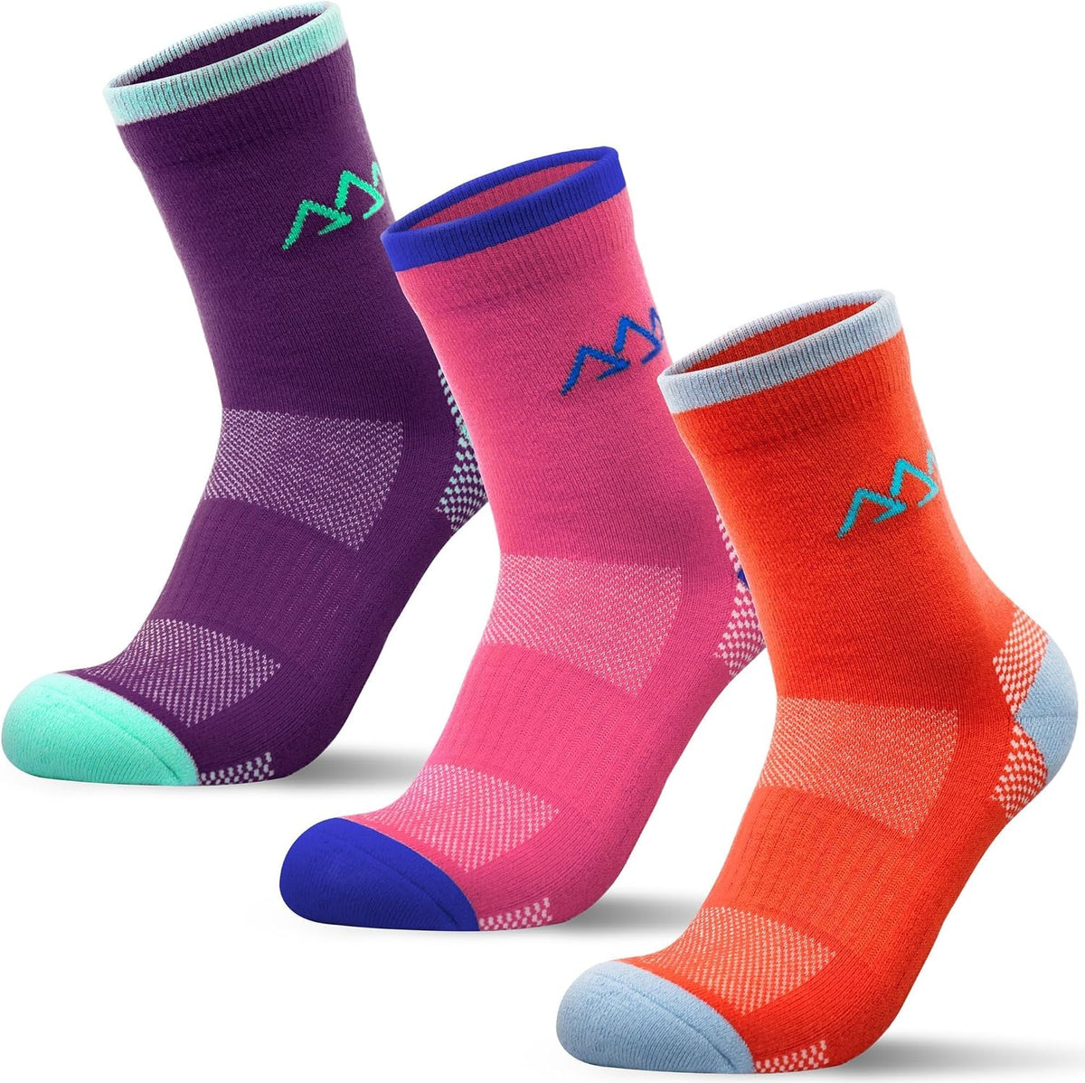 innotree 3 Pairs Merino Wool Hiking Socks for Women Thermal Crew Scoks