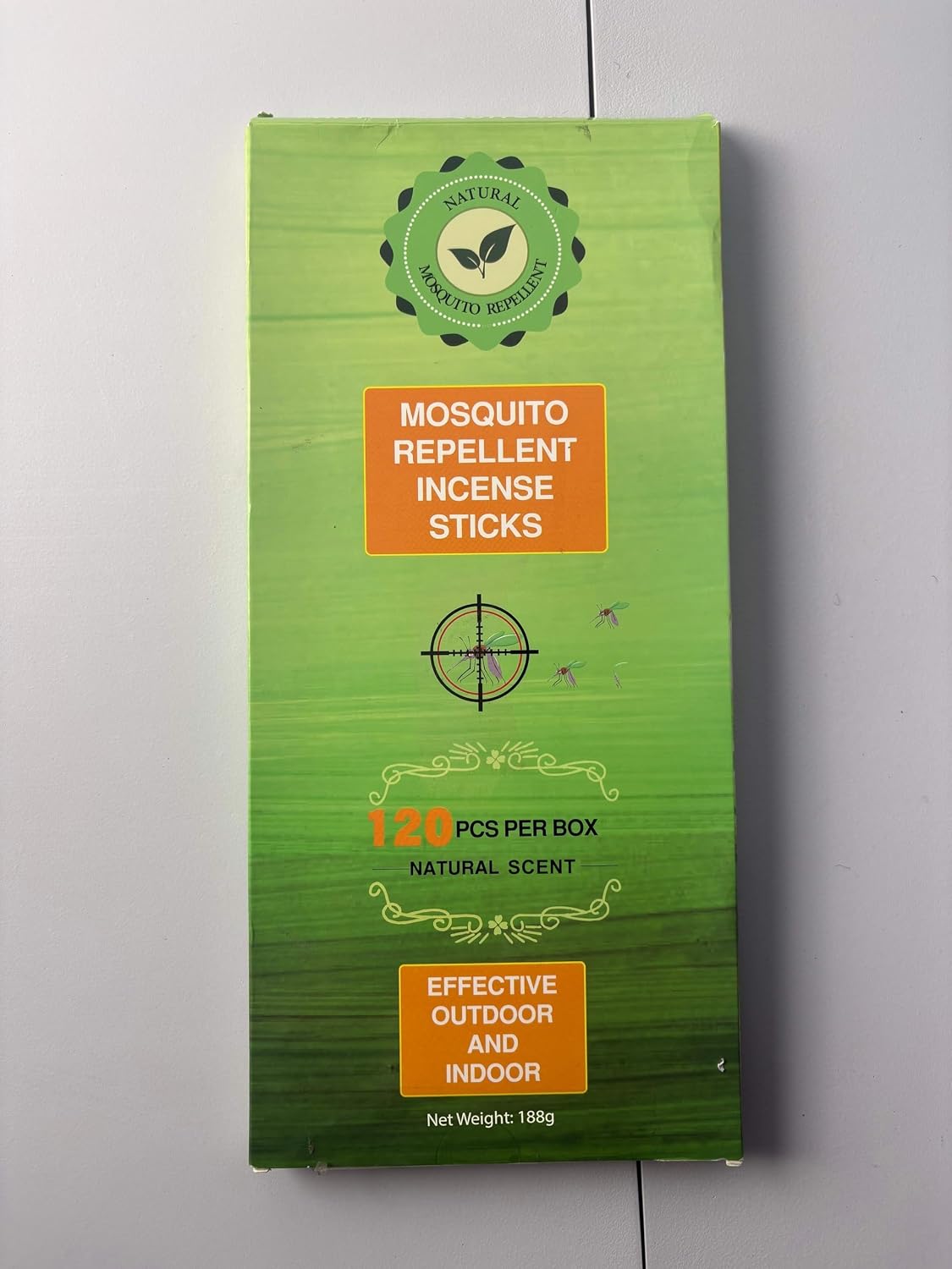 120 Pcs Mosquito Repellent, Citronella Oil Incense Sticks for Patio Camping