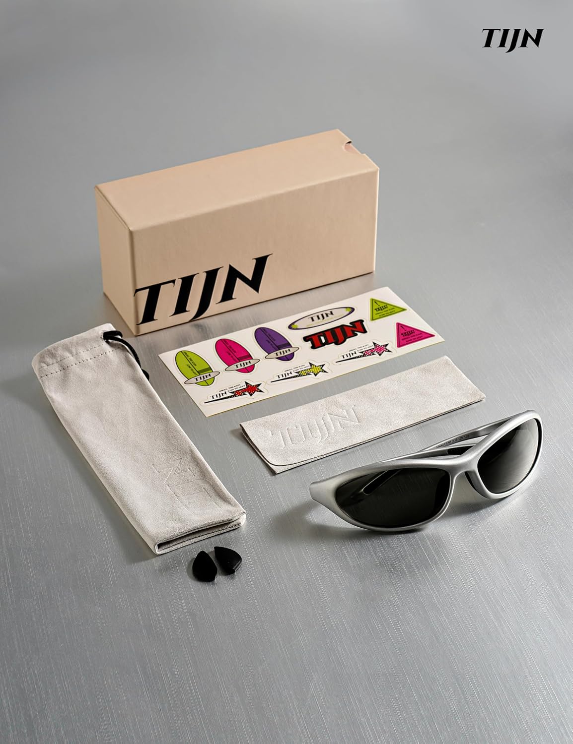 TIJN Sports Sunglasses UV400 Wraparound for Men Women Cycling, Vanta