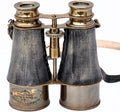 collectiblesBuy Antique Marine Victorian Binoculars Handmade Buffed Leather Cover Belt, 6 inches, Brass