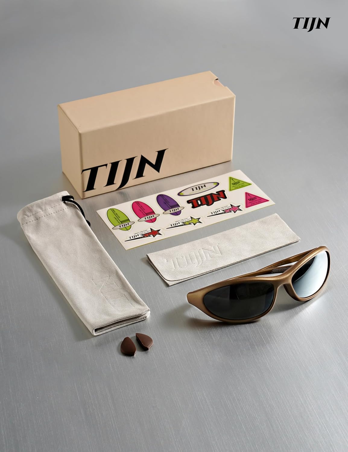 TIJN Sports Sunglasses UV400 Wraparound for Men Women Cycling, Vanta