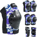AIDY-PRO Adult/Youth/Kids Knee Pads and Elbow Pads Set Skateboard Protective Gear, 6 in 1 Knee Guards Kids Wrist Guards for Roller Skating Skateboarding Biking