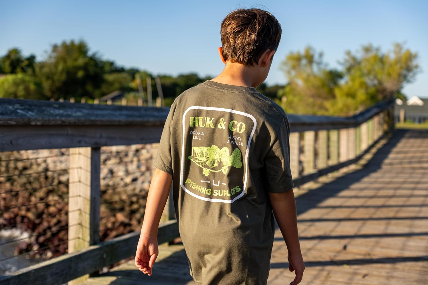 HUK - Kid's Performance Fishing Graphic Tee, Short Sleeve T-Shirt for Kids