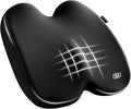 Skechers Seat Cushion, Ergonomic Memory Foam Cushion for Long Sitting Hours on Office & Home Chair, Car Seat Cushion for Sciatica, Coccyx Cushion,Black