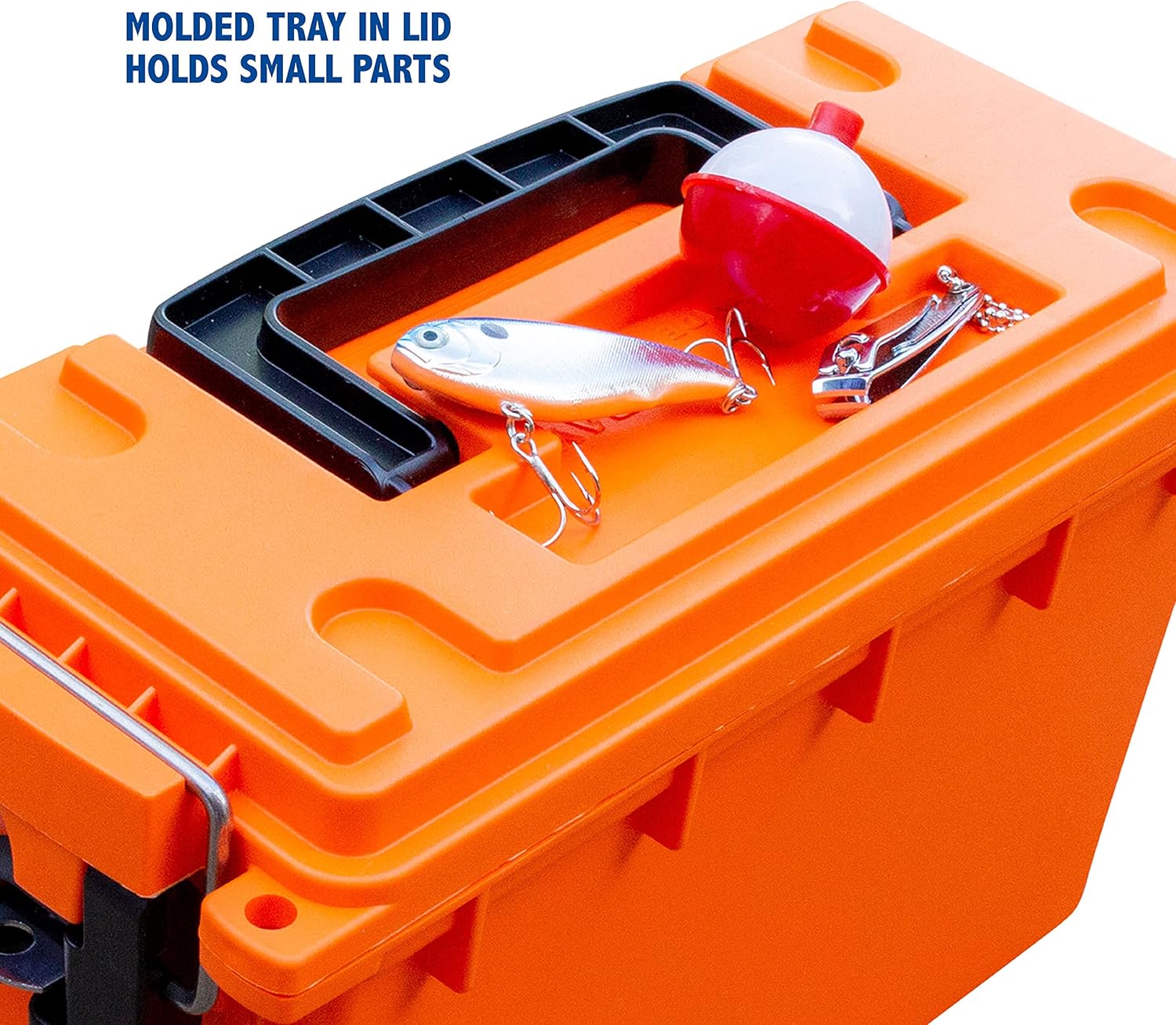 Sheffield 12680 Marine Storage Box, Dry Box Made in USA, Water Resistant Container for Boat and Dock Gear, Small Parts Organizer with Latch, Stackable