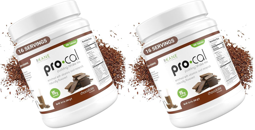 Pro-Cal Chocolate Meal Replacement Powder - High Protein, Low Calorie Shake & Pudding Mix - Low-Carb, Gluten Free - Breakfast Boost - Delicious & Easy to Prepare - 16 Servings, 16.4oz