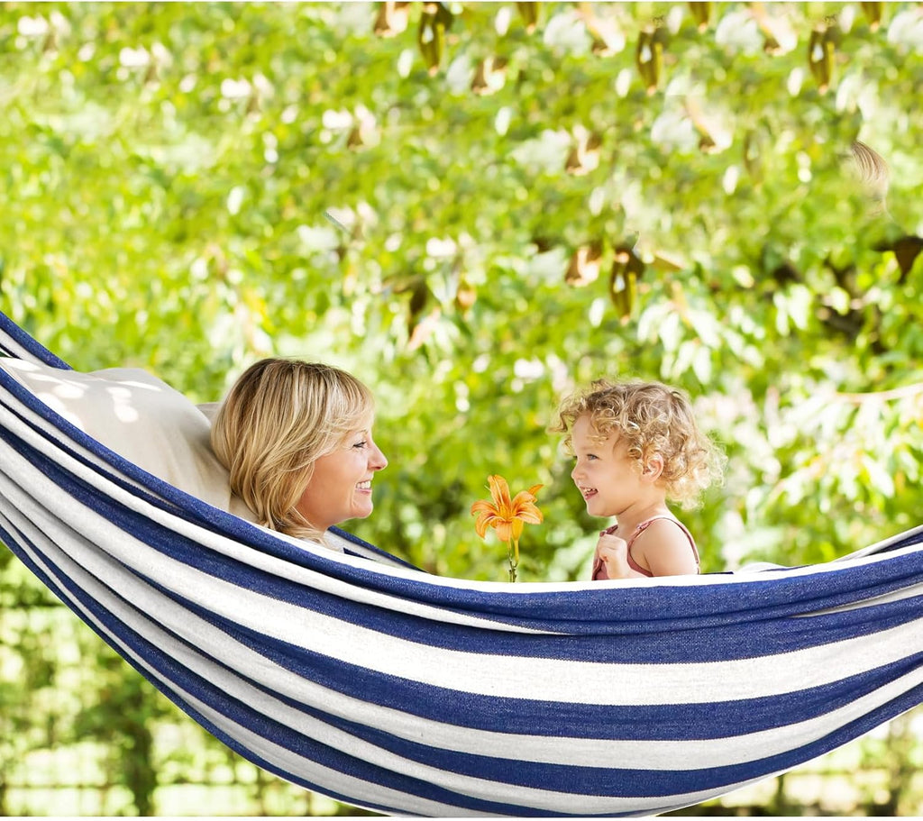 Chihee Cotton Hammock 8.9x4.9ft Holds Up to 660lbs Prevents Side-Tipping