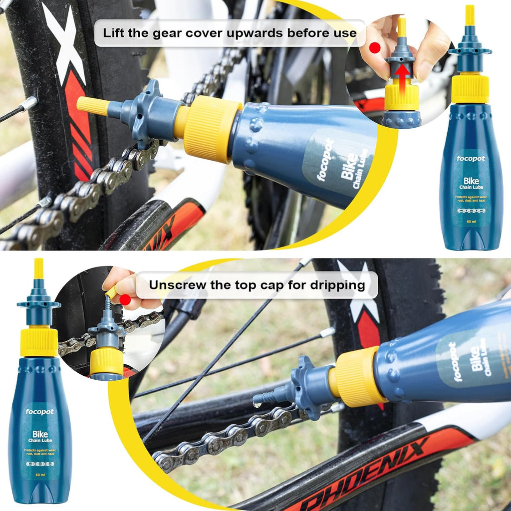 focopot Bike Chain Cleaner Kit with Bike Chain Degreaser,Scrubber,Lube