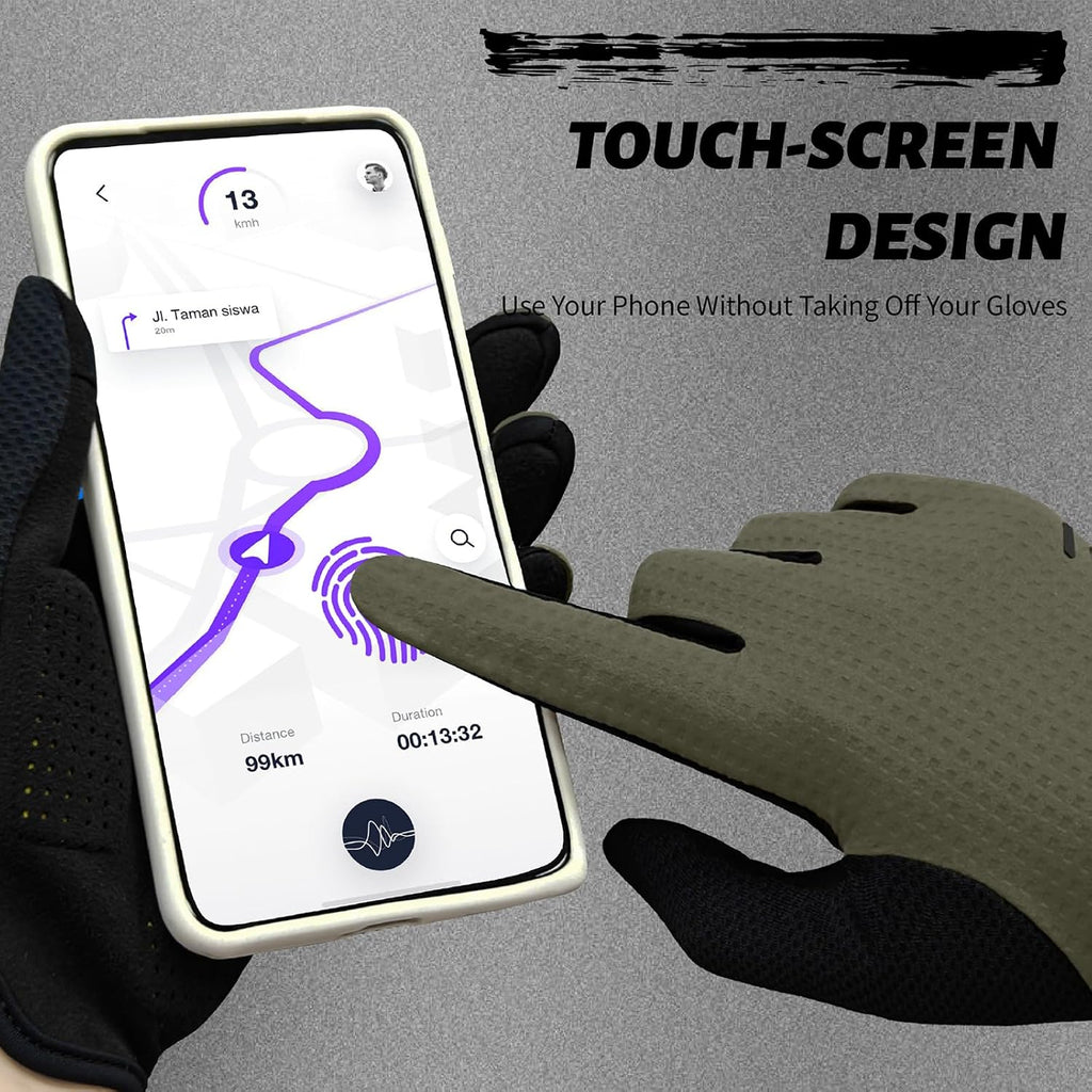 VXW Bike Gloves for Men Women Cycling - with Reflective Strips &Anti-Slip Shock-Absorbing Pad for Bicycle/Mountain Bike/Workout/MTB/Gym